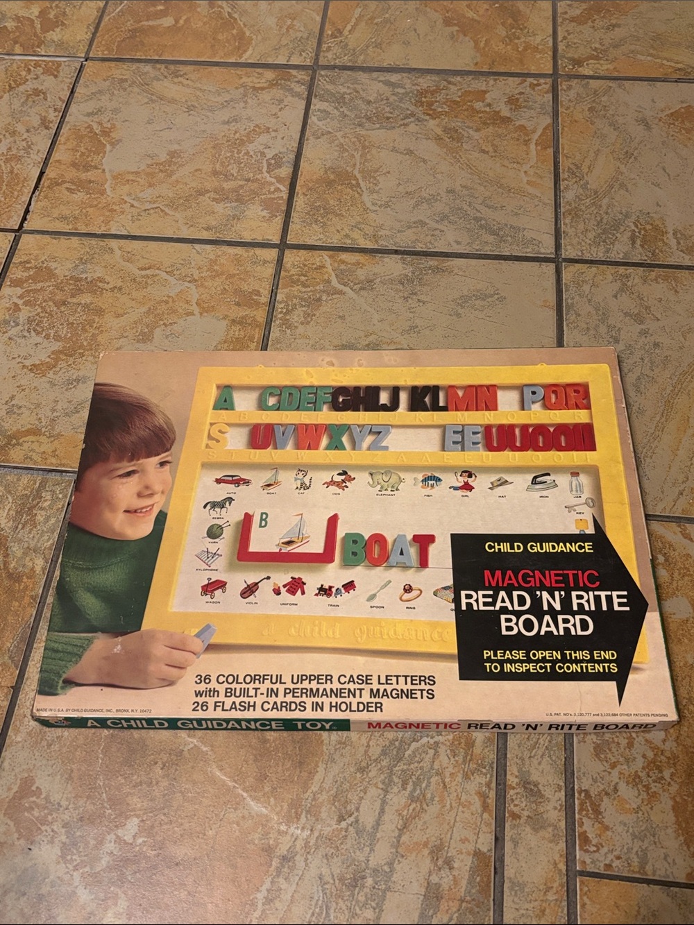 Vintage A Child Guidance Toy Magnetic Read 'N' Rite Board